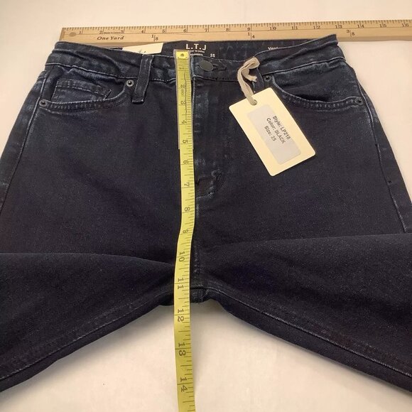 New LTJ Letter to Juliet Venice Jean Womens Size 25 Black High-Rise Straight Leg - Picture 5 of 10